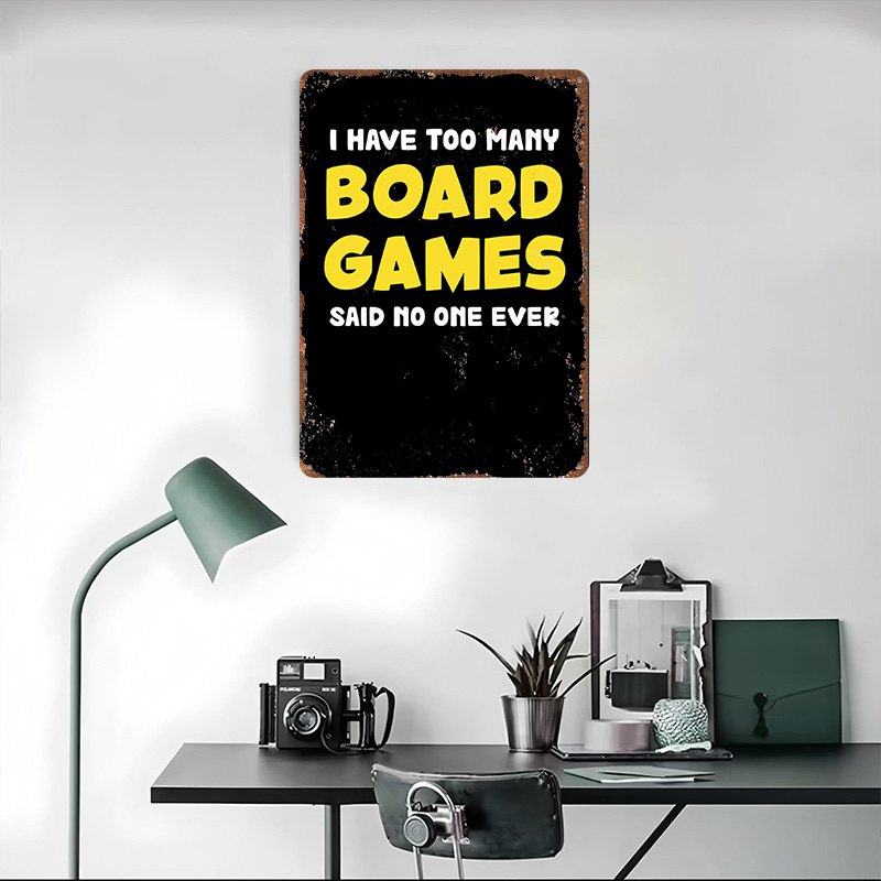 Металлическая табличка с забав – обзор и цена Board Game Quote